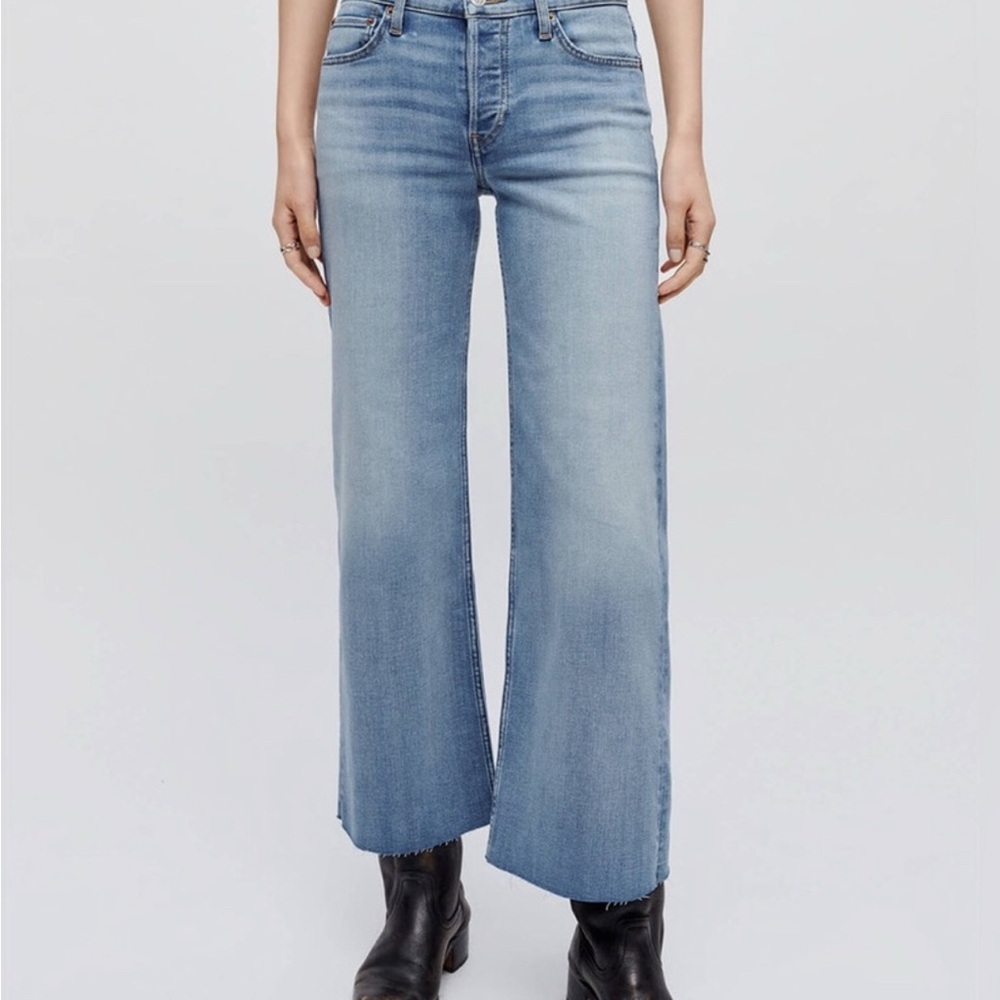 Re/Done Mid Rise Wide Leg size 30 - Picture 5 of 10